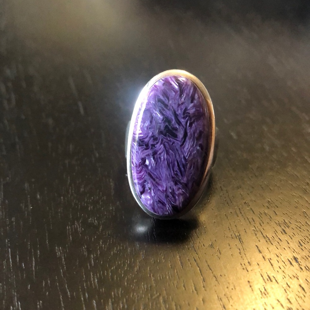 Sterling Silver Charoite Ring - image 1